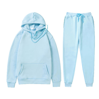 Two Piece Set Women/Men Hoodies+Pants Autumn