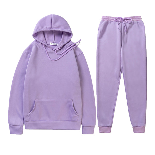 Two Piece Set Women/Men Hoodies+Pants Autumn