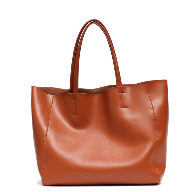 Luxury Brand Cow Leather Tote Bag