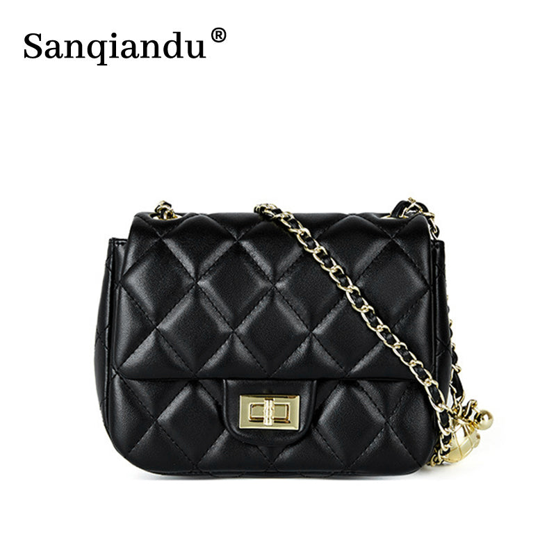 Diamond Lattice Shoulder Bag