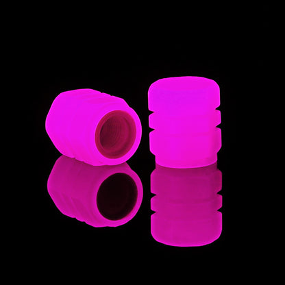 UNIVERSAL FLUORESCENT CAR TIRE VALVE CAPS 4pcs