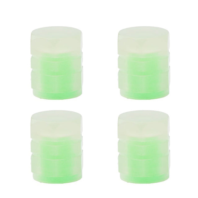 UNIVERSAL FLUORESCENT CAR TIRE VALVE CAPS 4pcs