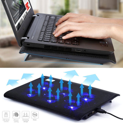 Portable Laptop Cooler With 6 Fans Cooling