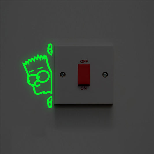 creative sneak peep boy switch luminous stickers